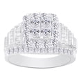 thumbnail image 1 of AFFY Multi Shape White Natural Diamond Square Cluster Ring In 10k White Gold (2.00 cttw) Ring Size-8, 1 of 2