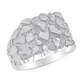 thumbnail image 1 of AFFY Nugget Style Men's Promise Ring In 10K Solid White Gold 14.75 MM Wide Ring Size-12.5, 1 of 1