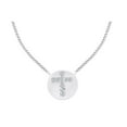 thumbnail image 1 of AFFY Round Cubic Zirconia Cross Pendant Necklace In 14k White Gold Over Sterling Silver, 1 of 1