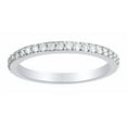 thumbnail image 1 of AFFY Round Cut White Natural Diamond Engagement Band Ring In 14K Solid White Gold (0.33 Cttw), 1 of 1