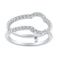 thumbnail image 1 of AFFY Round Cut White Natural Diamond Enhancer Ring Guard In 14K Solid White Gold (0.37 Ct), 1 of 1