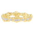 thumbnail image 1 of AFFY Round Cut White Natural Diamond Tennis Bracelet In 10k Yellow Gold (2.50 cttw)-8.5", 1 of 1