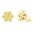 thumbnail image 1 of AFFY Round Cut Yellow Natural Diamond Stud Earrings In 14k Yellow Gold, 1 of 2