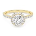 thumbnail image 1 of AFFY Round Halo Engagement Rings For Women, 1.50 Carat (ctw) Lab Created Moissanite Promise Rings For Her In 14k Yellow Gold Over Sterling Silver | VVS1 Quality Ring Size-9.5, 1 of 5