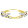 thumbnail image 1 of AFFY Round Shape White Cubic Zirconia Infinity Enhancer Guard Ring 10K Yellow Gold-8, 1 of 3