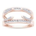 thumbnail image 1 of AFFY Round Shape White Cubic Zirconia Solitaire Enhancer Guard Ring 14K Rose Gold Ring Size - 6.5, 1 of 8