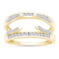 thumbnail image 1 of AFFY Round Shape White Cubic Zirconia Solitaire Enhancer Guard Ring 14K Yellow Gold Ring Size - 5, 1 of 8