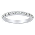 thumbnail image 1 of AFFY Round Shape White Diamond Engagement Wedding Band Ring 14K Solid White Gold (0.25 Cttw), 1 of 6