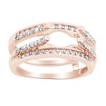 AFFY Round Shape White Natural Diamond Enhancer Ring Guard In 14K Rose ...
