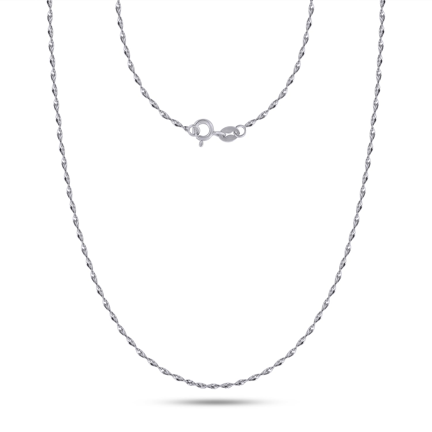AFFY Singapore Chain Necklace For Women & Men, 1.40mm Rope Chain ...