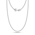 thumbnail image 1 of AFFY Snake Chain Necklace for Women and Men Italian Crafted 1mm Flexible Chain 16 Inch 14K White Gold Over 925 Sterling Silver with Spring Ring Clasp, 1 of 6