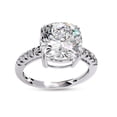 thumbnail image 1 of AFFY Solitaire Engagement Ring | Center 10MM Cushion Cut Lab Created Moissanite Promise Rings For Women In 14K Solid White Gold Jewelry Gift for Her | Ring Size-5, 1 of 5