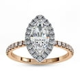 thumbnail image 1 of AFFY Solitaire Engagement Ring | Center 10X5MM Marquise Cut Lab Created Moissanite Promise Rings For Women In 10K Solid Rose Gold Jewelry Gift for Her, Ring Size 10, 1 of 5