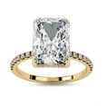 thumbnail image 1 of AFFY Solitaire Engagement Ring | Center 8.5X6.5MM Radiant Cut Lab Created Moissanite Promise Rings For Women In 10K Solid Yellow Gold Jewelry Gift for Her, Ring Size 9, 1 of 5