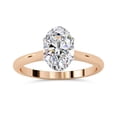 thumbnail image 1 of AFFY Solitaire Engagement Ring for Women 9x6mm Oval Cut Lab Created Moissanite Wedding Promise Rings Jewelry Gift for Her In 10K Solid Rose Gold Size-7, 1 of 6