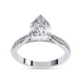 thumbnail image 1 of AFFY Solitaire Engagement Ring for Women Center 8X6MM Pear and Round Lab Created Moissanite Rings Jewelry Gift for Her In 14K Solid White Gold Size 9.5, 1 of 6