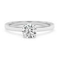 thumbnail image 1 of AFFY Solitaire Engagement Rings For Women, 0.50 Carat (ctw) Round Lab Created Moissanite Promise Ring For Her In 10k Solid White Gold | VVS1 Quality Ring Size-10, 1 of 5