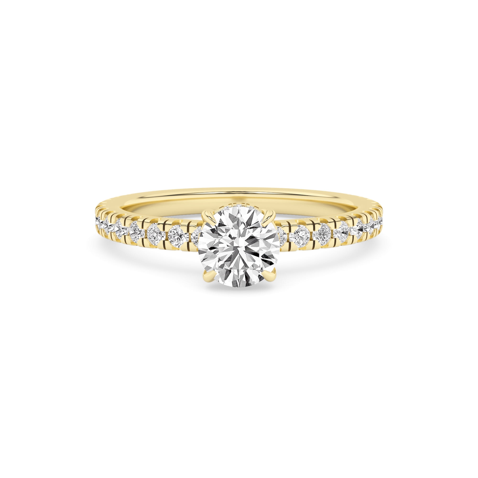 AFFY Simple Daisy Flower Promise Ring 14k White Gold Over Sterling Silver For Women Ring Size 8