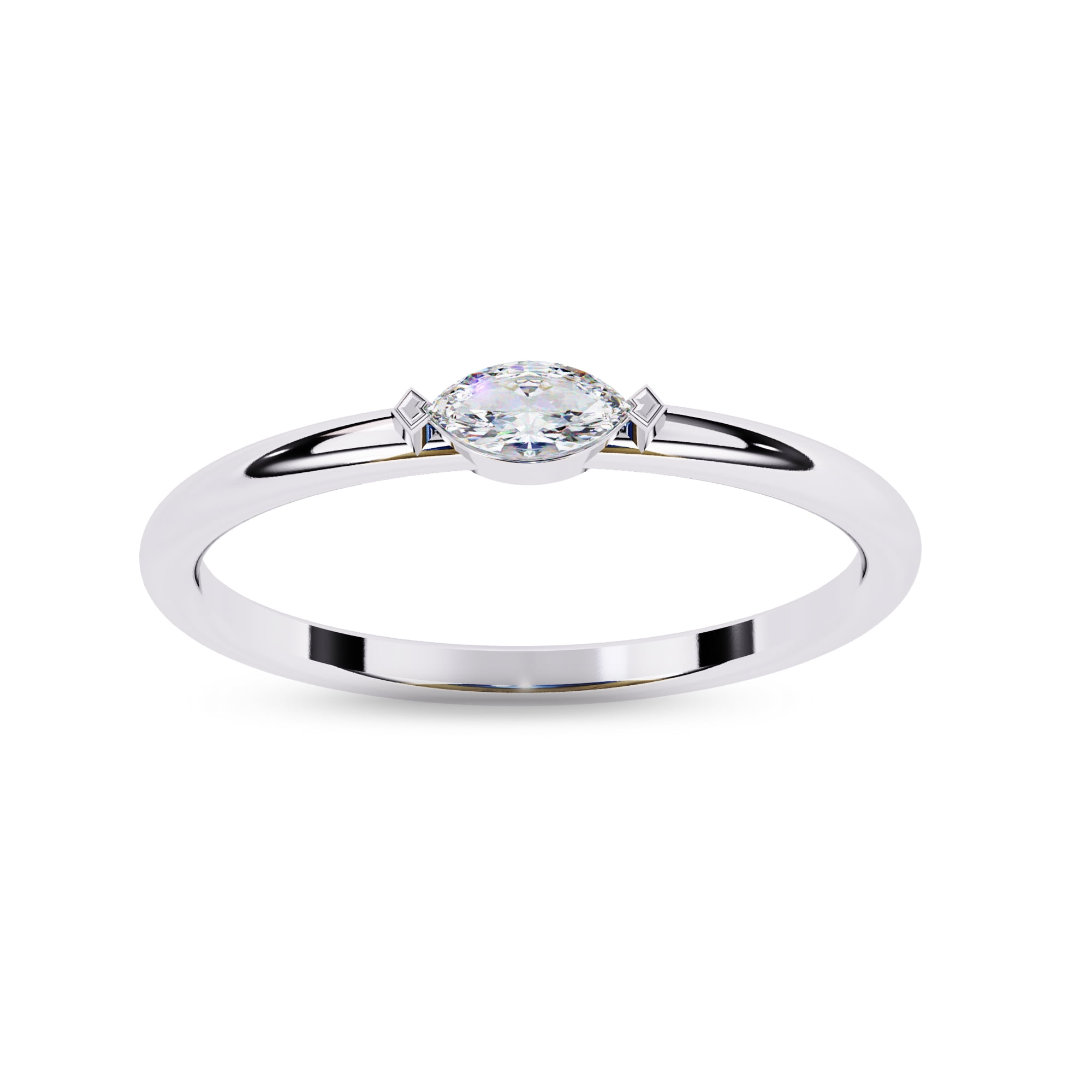 AFFY Solitaire Stackable Engagement Ring for Women, 1/10 Carat (ctw ...