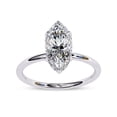 thumbnail image 1 of AFFY Solitaire Wedding Engagement Ring for Women Center 12x6mm Marquise Cut Lab Created Moissanite Stackable Band Promise Rings in 14K White Gold Over Sterling Silver Jewelry Gift for Her 6, 1 of 6
