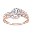 thumbnail image 1 of AFFY Swirl Bypass Ring for Women, 0.20CT Round Natural Diamond 14K Rose Gold over Silver-10.5, 1 of 5