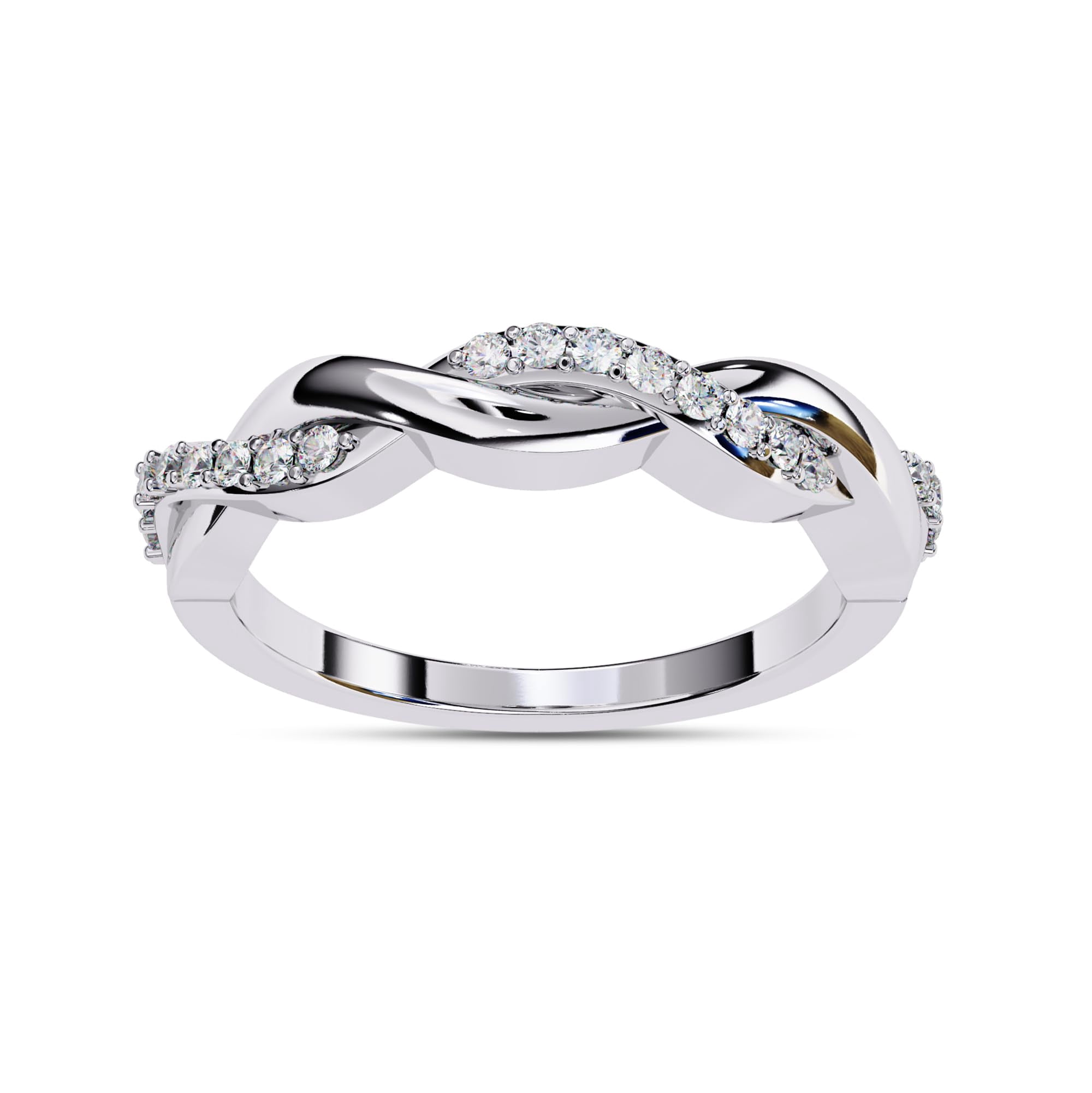 AFFY Twisted Eternity Wedding Band Ring for Women, 0.16 Carat (ctw ...