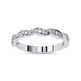 thumbnail image 1 of AFFY Twisted Half Eternity Wedding Band Ring for Women, 0.33 Carat (ctw) Round Cut Lab Grown Diamond Ring In 14K White Gold Over Sterling Silver F-G-H, SI Quality Ring Size-6.5, 1 of 6