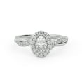 thumbnail image 1 of AFFY Twisted Halo Solitaire Engagement Rings for Women, 0.70 Cttw Oval And Round Cut Lab Grown Diamond Ring In 14K White Gold Over 925 Sterling Silver F-G-H, SI Quality Ring Size-8.5, 1 of 6