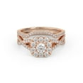 thumbnail image 1 of AFFY Twisted Infinity Halo Solitaire Bridal Set Ring for Women, IGI Certified 0.90 Carat (ctw) Round Cut Lab Grown Diamond Engagement Wedding Ring In 18k Solid Rose Gold F-G, VS-SI Quality Size-4.5, 1 of 6