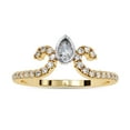 thumbnail image 1 of AFFY Unique Art Deco Ring for Women, 0.30 Carat (ctw) Pear Cut Lab Grown Diamond Engagement Wedding Band Ring In 14K Yellow Gold Over Sterling Silver F-G-H, SI Quality Ring Size-6, 1 of 6