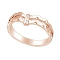 thumbnail image 1 of AFFY V Shape Band Ring 14k Rose Gold Over Sterling Silver, 1 of 1
