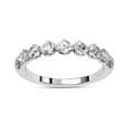 thumbnail image 1 of AFFY Wedding Band Ring for Women, 1.00 Carat (ctw) Round Cut Lab Grown Diamond Half Eternity Ring In 14K White Gold Over Sterling Silver F-G-H, SI Quality Gifts For Her Ring Size-7.5, 1 of 6