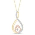thumbnail image 1 of AFFY White CZ Two-Tone Infinity Mom Heart Pendant Necklace 14k Yellow Gold Over 925, 1 of 6