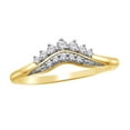 thumbnail image 1 of AFFY White Cubic Zirconia Double Row Contour Tiara Anniversary Band Ring In 10k Yellow Gold (0.13 Cttw), 1 of 1