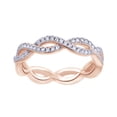 thumbnail image 1 of AFFY White Cubic Zirconia Engagement & Wedding Infinity Band Ring In 14K Rose Gold Over Sterling Silver, 1 of 1