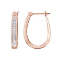 thumbnail image 1 of AFFY White Natural Baguette Cut Diamond Hoop Earrings In 14K Solid Gold (0.33 Ct), 1 of 1