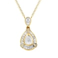 thumbnail image 1 of AFFY White Natural Diamond Accents Fashion Pendant Necklace in 14k Yellow Gold Over Sterling Silver, 1 of 1