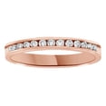 thumbnail image 1 of AFFY White Natural Diamond Anniversary Band Ring In 14k Rose Gold (0.25 Cttw), 1 of 1