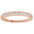 thumbnail image 1 of AFFY White Natural Diamond Anniversary Band Ring In 14k Rose Gold (0.25 Cttw), 1 of 1