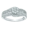 thumbnail image 1 of AFFY White Natural Diamond Cluster Engagement Ring in 10k White Gold, 1 of 1