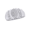 thumbnail image 1 of AFFY White Natural Diamond Cluster Estate Ring In 10k White Gold (0.5 Cttw), 1 of 1
