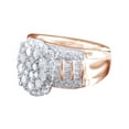 thumbnail image 1 of AFFY White Natural Diamond Cluster Flower Design Ring In 10k Rose Gold (0.95 Cttw), 1 of 1