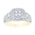 thumbnail image 1 of AFFY White Natural Diamond Cluster Three Stone Style Ring in 10K White Gold (1 cttw), 1 of 1