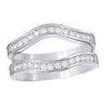 thumbnail image 1 of AFFY White Natural Diamond Contour Enhancer Ring in 14k White Gold (0.5 Cttw), 1 of 1