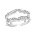 thumbnail image 1 of AFFY White Natural Diamond Contour Solitaire Enhancer Guard Ring in 14k White Gold (1/4 Cttw), 1 of 1