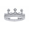 thumbnail image 1 of AFFY White Natural Diamond Crown Ring In Solid Gold (, 1 of 1
