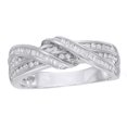 thumbnail image 1 of AFFY White Natural Diamond Double Ribbon Wrapped Ring in 10k Solid Gold (0.33 Cttw), 1 of 1