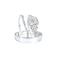 thumbnail image 1 of AFFY White Natural Diamond Engagement & Wedding Trio Band Ring Set In 10k White Gold (0.75 Cttw), 1 of 1