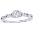 thumbnail image 1 of AFFY White Natural Diamond Entwined Promise Ring in 10K White Gold, 1 of 1