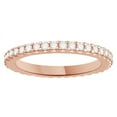 thumbnail image 1 of AFFY White Natural Diamond Eternity Anniversary Ring In 14k Rose Gold (0.5 Cttw), 1 of 1